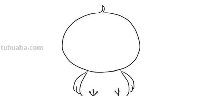 小鸡简笔画步骤图 小鸡简笔画步骤图解