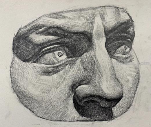 石膏头像素描 石膏头像素描图片