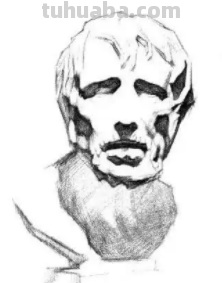 石膏头像素描步骤