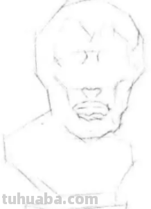 石膏头像素描步骤