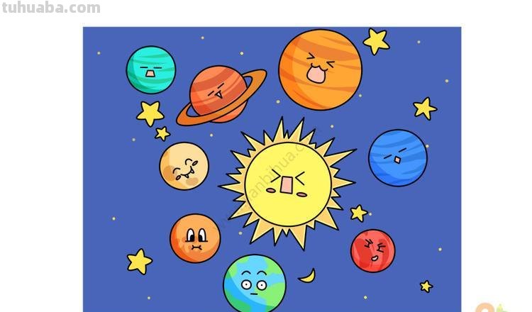 太阳系简笔画怎么画 如何画太阳系八大行星简易版?