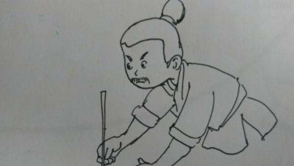 农民怎么画简笔画图片 怎么画一个背着锄头下地干活的老农民简笔画？