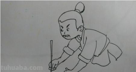 农民怎么画简笔画图片 怎么画一个背着锄头下地干活的老农民简笔画？