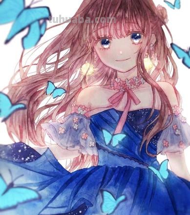 彩铅怎么画蓝色头发女孩 漫画女生浅蓝色头发怎么上色?