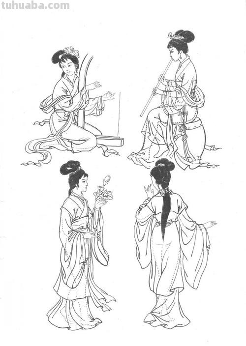 古代女子画法步骤图解 古代女子画法步骤图解简单