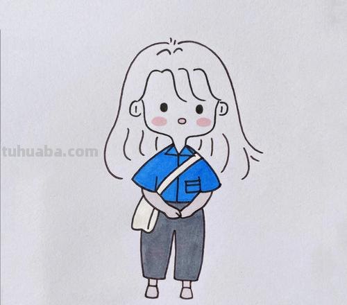 可爱的女孩简笔画画法步骤 可爱的女孩简笔画画法步骤图片