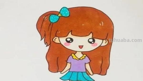 可爱的小女孩怎么画简单又漂亮