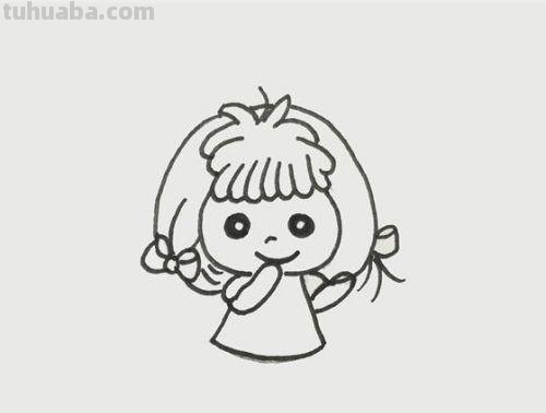 可爱的女孩简笔画画法步骤 可爱的女孩简笔画画法步骤图片