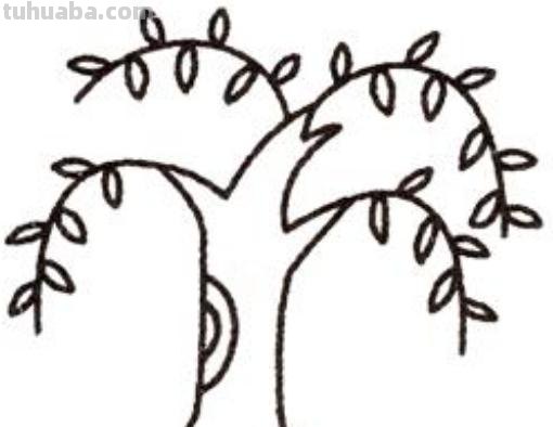 怎么画柳树简笔画图片 简笔画柳树怎么画？