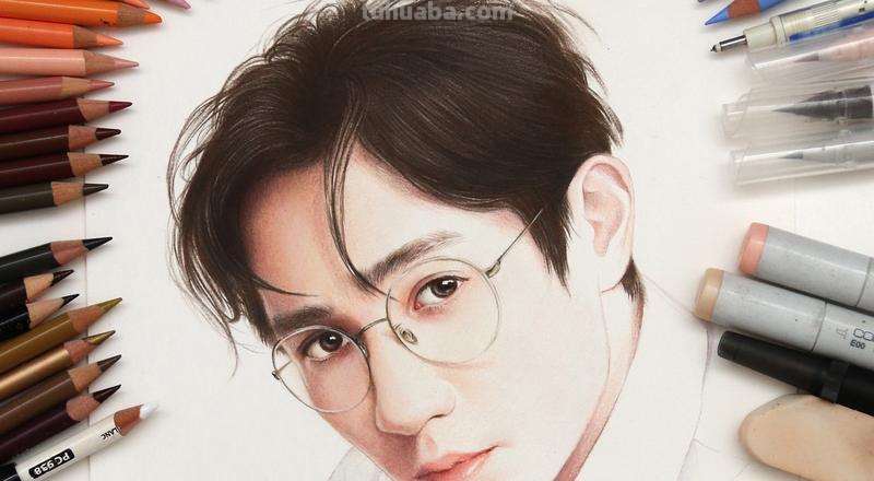 朱一龙彩铅 朱一龙彩铅手绘图片