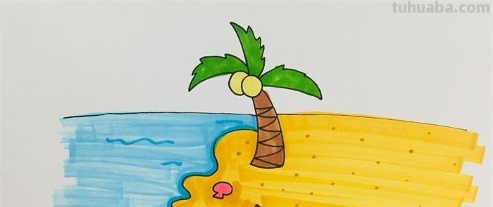 海边怎么画简笔画图片 儿童简单水彩画海边？