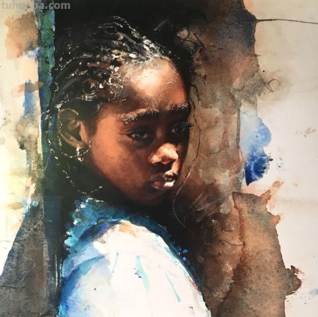 美国著名水彩画家Stephen Scott Young 人物水彩画作品选