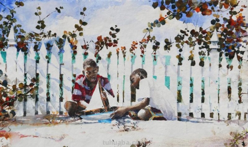 美国著名水彩画家Stephen Scott Young 人物水彩画作品选