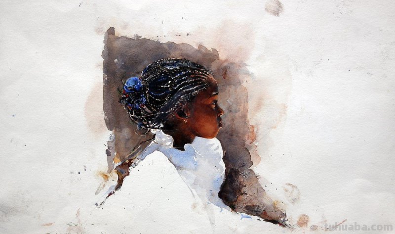 美国著名水彩画家Stephen Scott Young 人物水彩画作品选