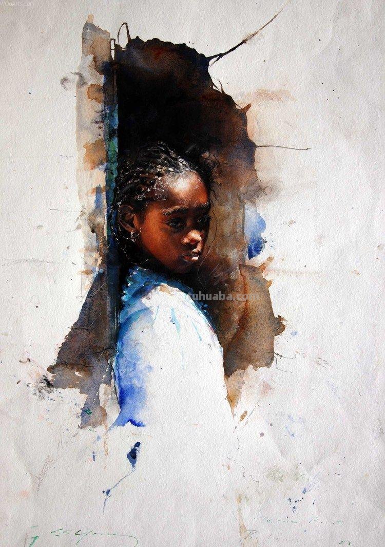 美国著名水彩画家Stephen Scott Young 人物水彩画作品选