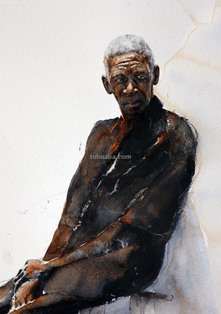 美国著名水彩画家Stephen Scott Young 人物水彩画作品选