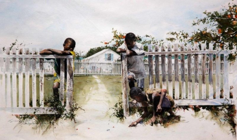 美国著名水彩画家Stephen Scott Young 人物水彩画作品选