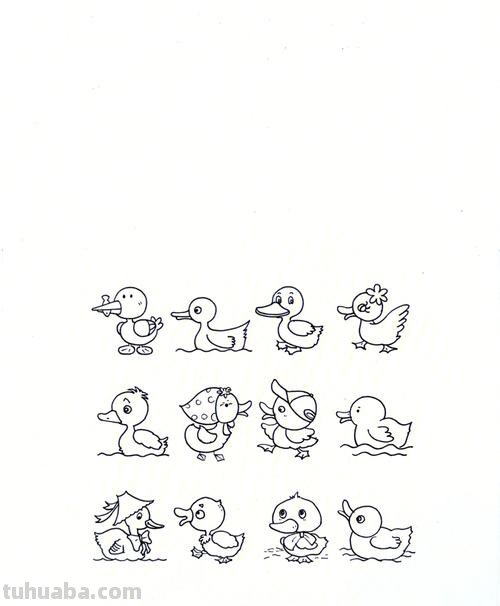 小鸭子简笔画教程 小鸭子简笔画教程图片