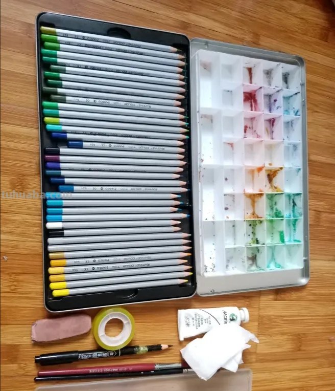 小鸟眼睛怎么画彩铅颜色 鸟语花香彩铅绘画步骤？