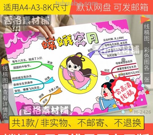 节日宣传思维导图怎么画 第10课嫦娥奔月的思维导图怎么写？