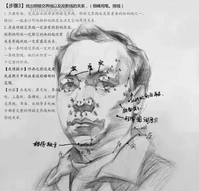 素描头像步骤及画法