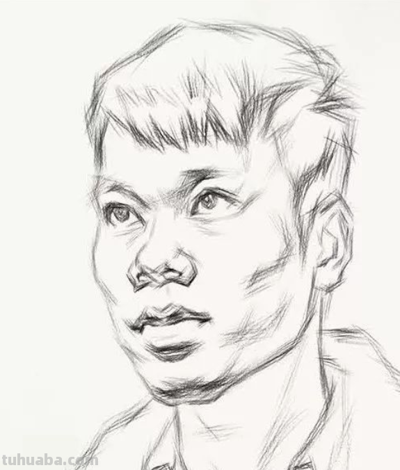 人头像素描画法6步骤
