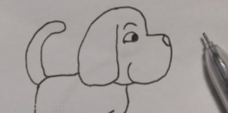小狗怎么画简笔画图片 怎么画简笔画可爱的小狗？