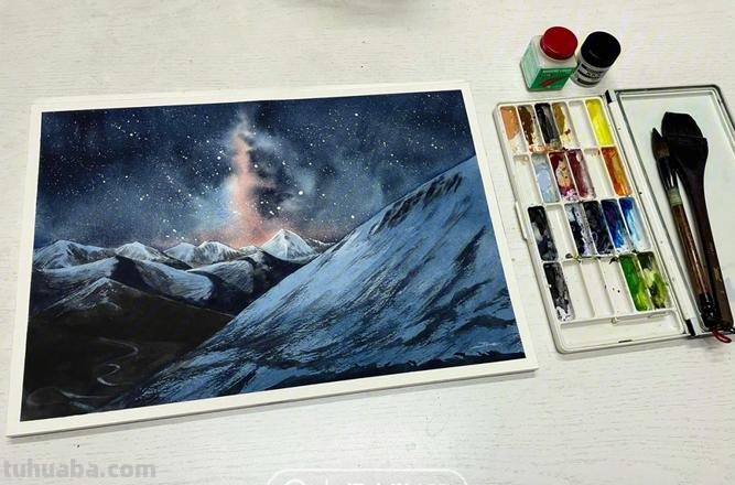 水彩画星空教程 水彩画星空教程 简单