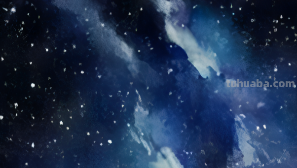 水彩画 星空 简单 画法