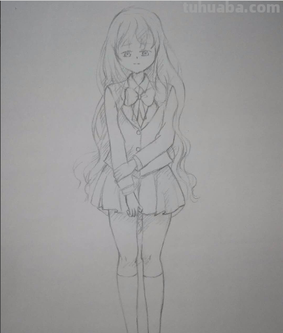 动漫女孩画画教程