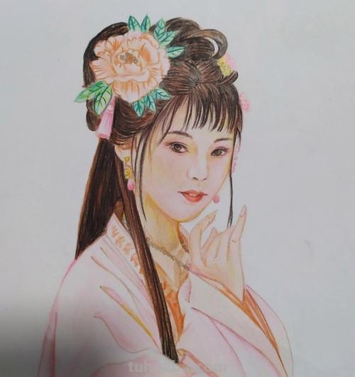 古风美女怎么画彩铅的 用彩铅画画简单古风公主?