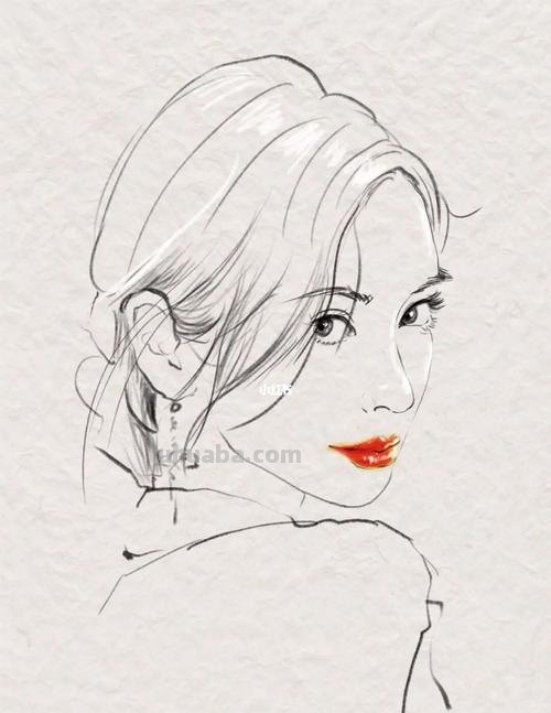 杨颖的简笔画怎么画 如何画angelababy?
