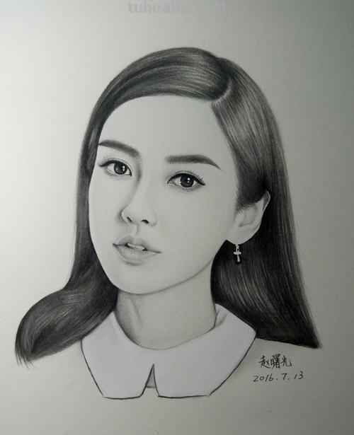 杨颖的简笔画怎么画 如何画angelababy?