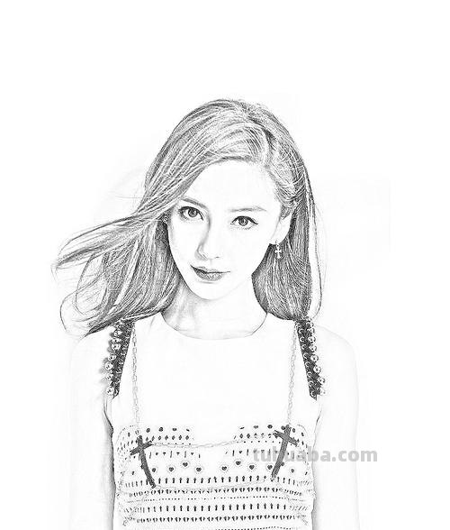 杨颖的简笔画怎么画 如何画angelababy?