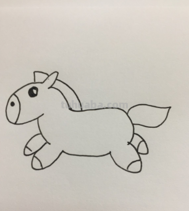 怎样画小马