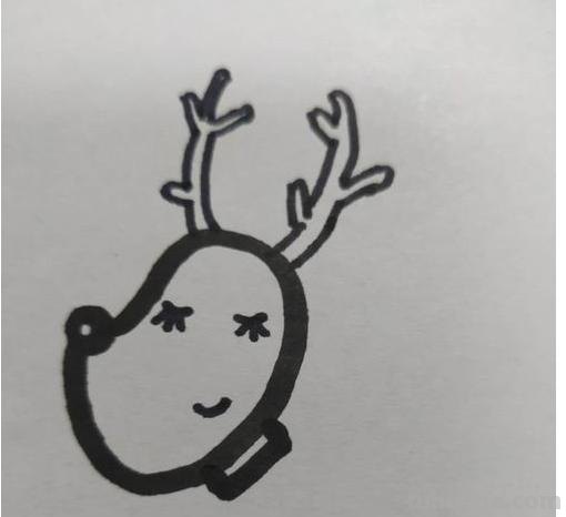 有角鹿怎么画简笔画 如何画鹿，鹿简笔画步骤图？
