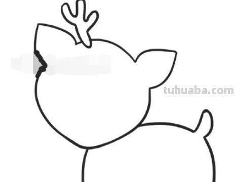 有角鹿怎么画简笔画 如何画鹿，鹿简笔画步骤图？