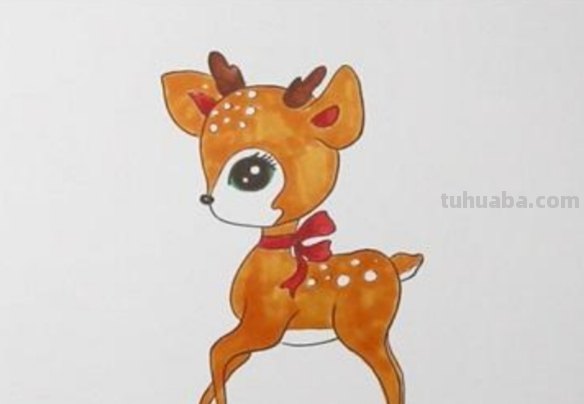 有角鹿怎么画简笔画 如何画鹿，鹿简笔画步骤图？