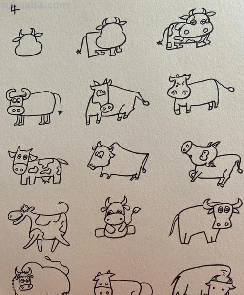 牛简笔画教程 牛简笔画教程视频
