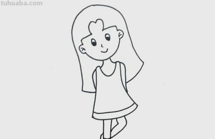 人怎么画简笔画 女孩