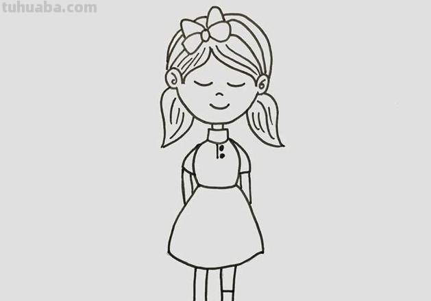 女孩简笔画教程图片 女孩简笔画教程图片大全