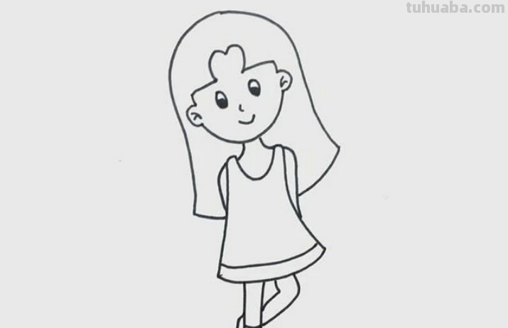 人怎么画简笔画 女孩