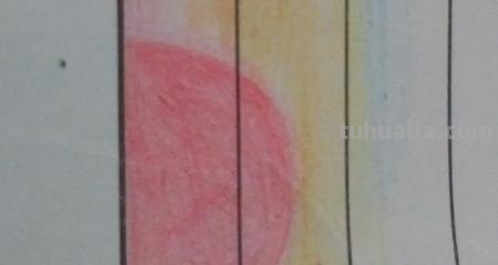 怎么用彩铅画日落夕阳 日落，彩色铅笔绘画，详细步骤教程？