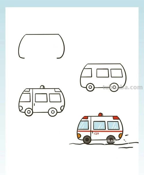 救护车怎么画简笔画 如何画救护车的简笔画？