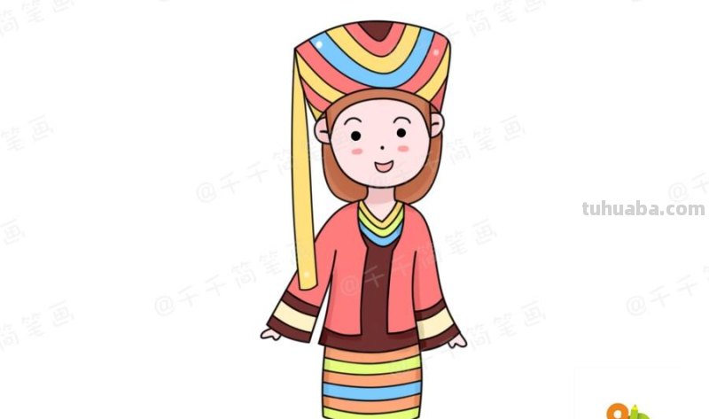 少数民族服饰简笔画教程，你最喜欢哪一款？