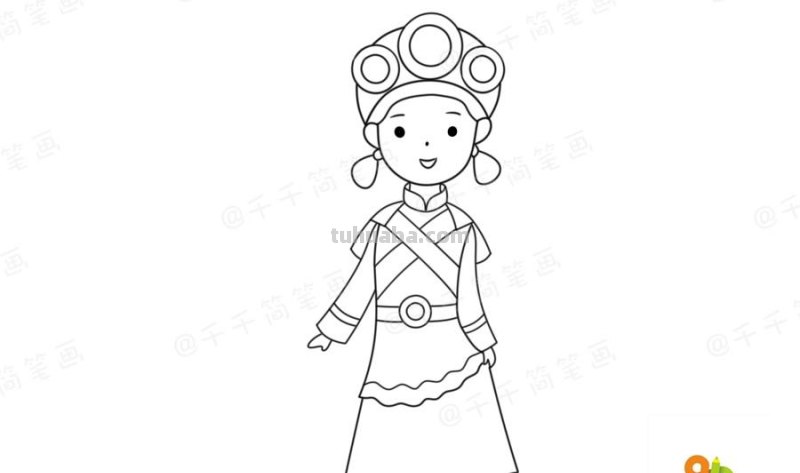 少数民族服饰简笔画教程，你最喜欢哪一款？