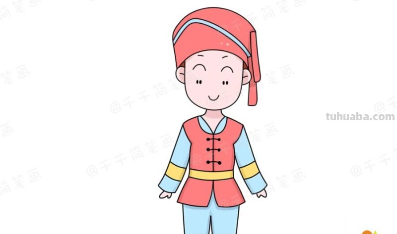 少数民族服饰简笔画教程，马住学起来！