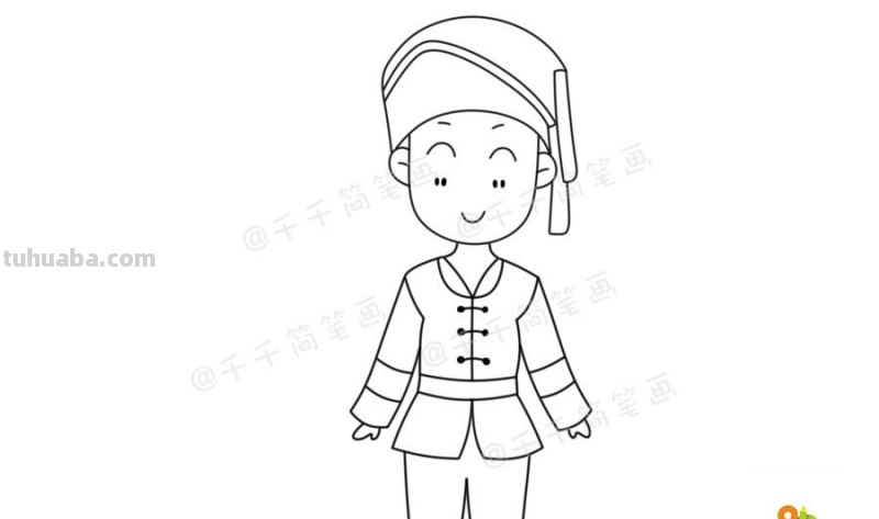 少数民族服饰简笔画教程，马住学起来！