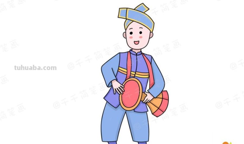 少数民族服饰简笔画教程，马住学起来！