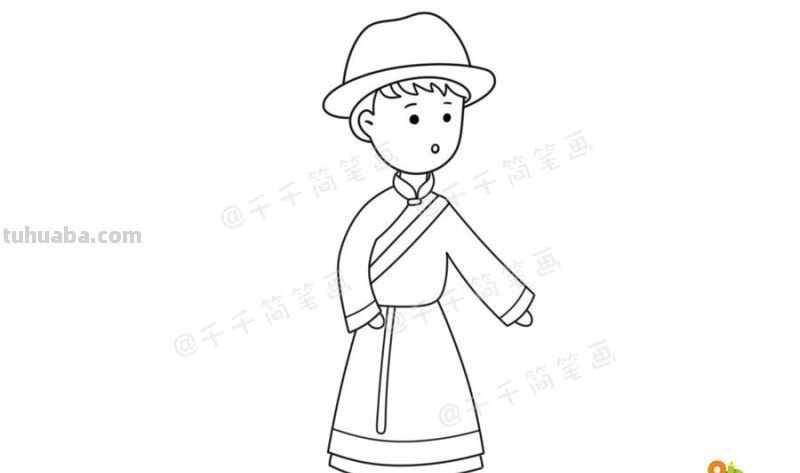 少数民族服饰简笔画教程，马住学起来！